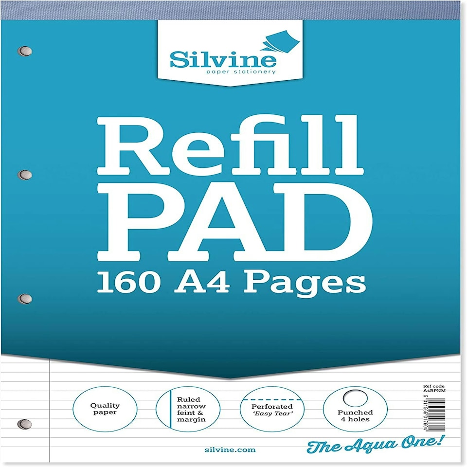 image 1 of A4 Narrow Feint and Margin Refill Pad (210x297mm)
