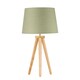 image 1 of Voyage - Light Oak Table Lamp or Bedside Light with Sage Green Shade Brown | Green
