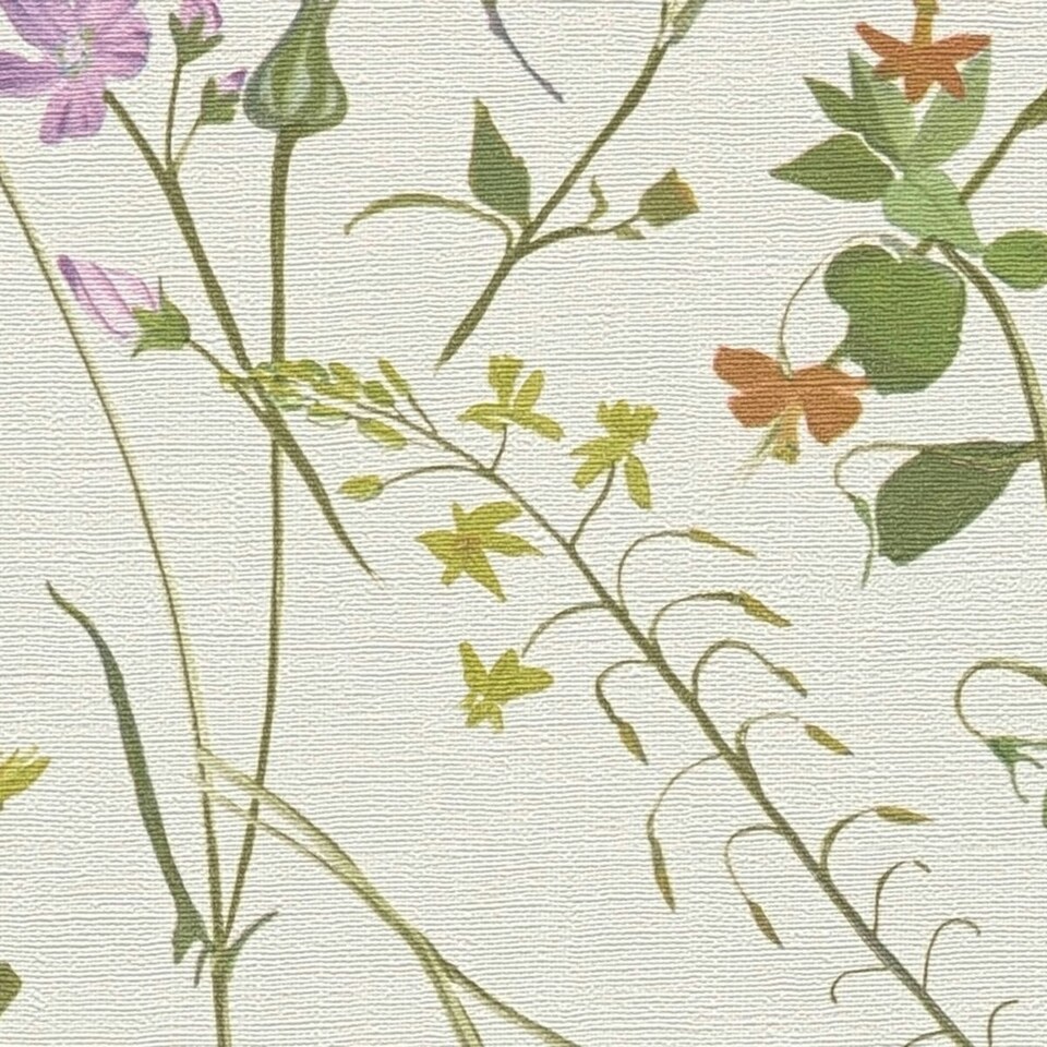 image 1 of AS Creation House Of Turnowsky Floral Textured Wallpaper - Beige/Multicoloured - 10m x 53cm Brown