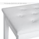 image 5 of HOMCOM Faux Leather Piano Stool Makeup Stool Bench Dressing Table Seat with Storage 76x36x50cm, White