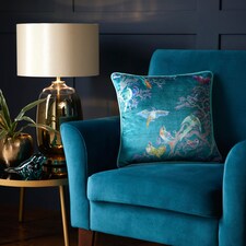 Laurence Llewelyn-Bowen Birdity Absurdity Filled Cushion Blue