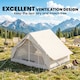 image 6 of Outsunny Inflatable Tent Waterproof for 2-4 Person | Cream | Beige | 300 x 210 x 190 cm