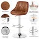 image 4 of Yaheetech  Set of 2 Faux Leather Swivel Bar Stools