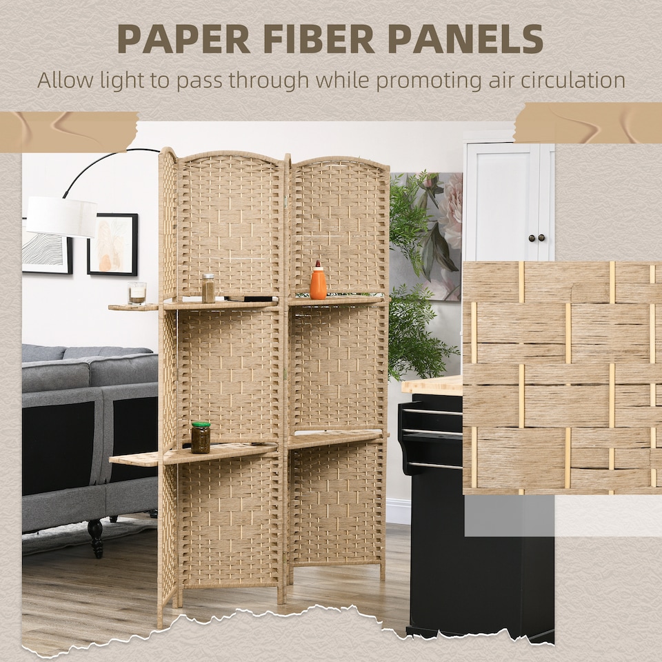 image 1 of HOMCOM Freestanding Privacy Screen, 160 x 170cm