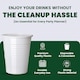 image 3 of ECONX Disposable Water Drinking Cups 7oz White Cups Tumbler Plastic Vending Water Cooler Glasses 500pc