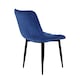 image 4 of Set of 4 Nova Modern Velvet Dining Chair Padded Seat Metal Legs (Blue) | Blue | Blue | One Size