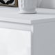 image 7 of FWStyle Stora 8 Drawer Wide 4+4 Chest Of Drawers - White Gloss Front