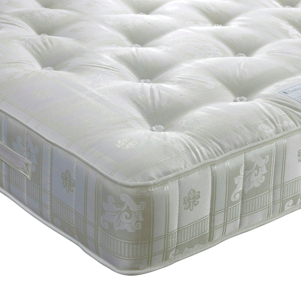 image 1 of Majestic 1000 Pocket Sprung Blue Plush Velvet 2 Drawer Divan Set And Pearl Headboard Single
