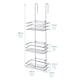 image 2 of House of Home Shower Caddy 3 Tier Bathroom Storage Organiser Over The Door Silver | Silver