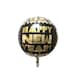 image 1 of Realmax Round New Year 4D Balloon - Black/Gold - 22in