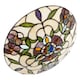 image 3 of Beautiful Stained Glass Tiffany Pendant Lamp Shade with Forest Green Leaves | Multi | Multi-coloured | 1