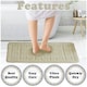 image 3 of VELVETIO Greek Bath Mat & Pedestal Mat Water Absorbent Non Slip Toilet Rugs Cream