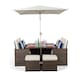 image 4 of Giardino 4 Seater Rattan Cube Dining Set | Brown | Brown