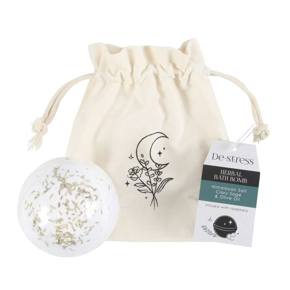 image 1 of Something Different De-Stress Clary Sage Bath Bomb - White - One Size