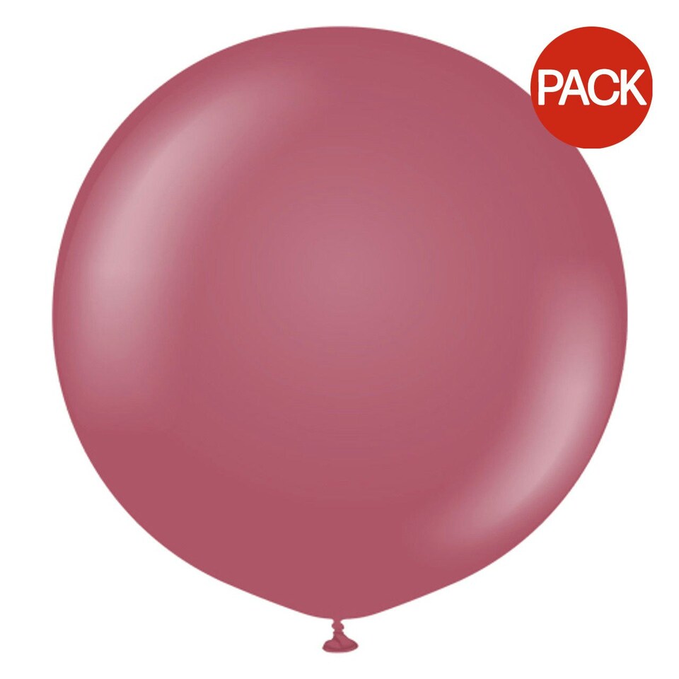 image 1 of Kalisan Latex Retro Balloon (Pack of 2) - Wild Berry - One Size