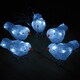 image 1 of Set of 5 16cm Christmas Acrylic Birds with 30 White LEDs indoor outdoor Decoration