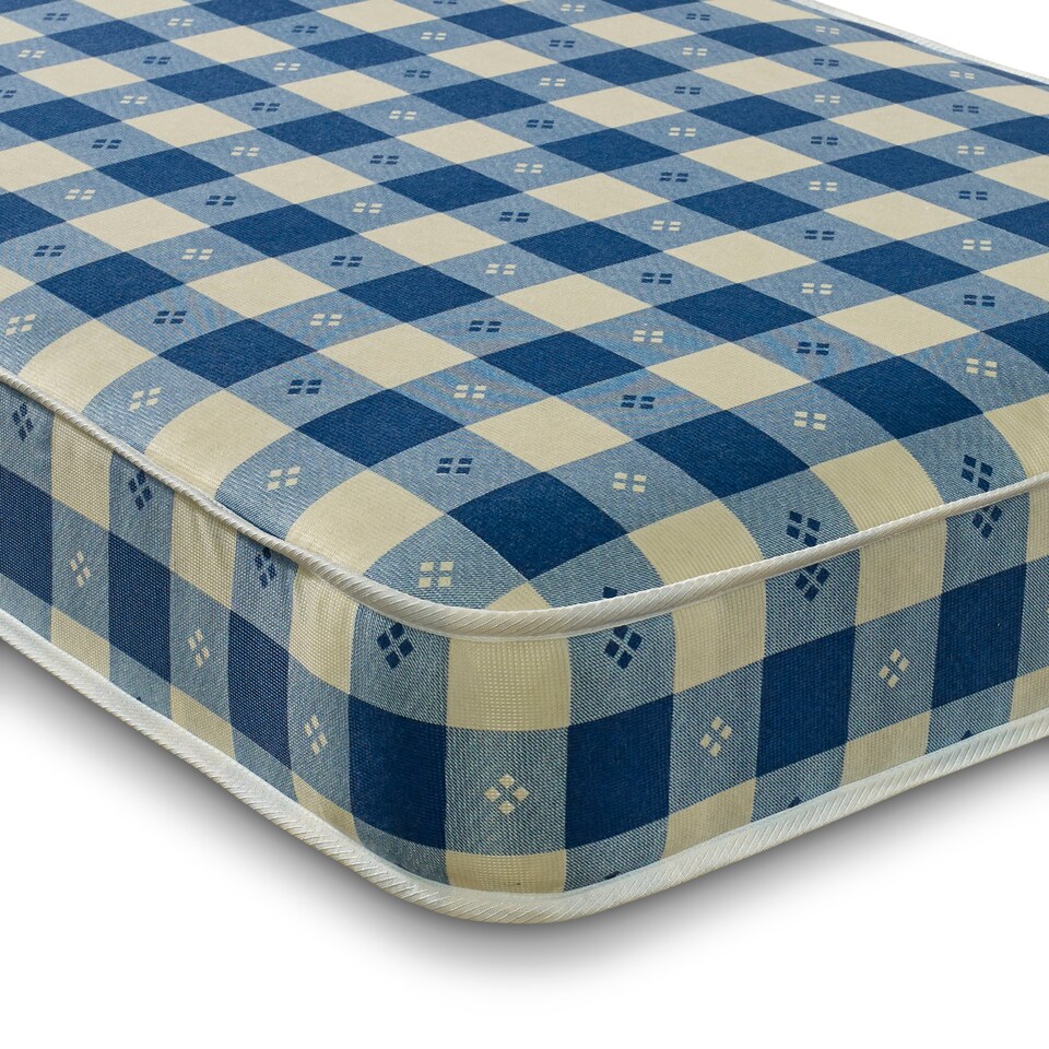image 1 of Budget Plus Spring Mattress - 6.5 inch Deep, Durable Design, Ideal for Kids & Bunk Beds | Blue | European Single