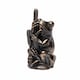 image 3 of Jardinopia Frog on Bullrush Cane Topper, Antique Bronze