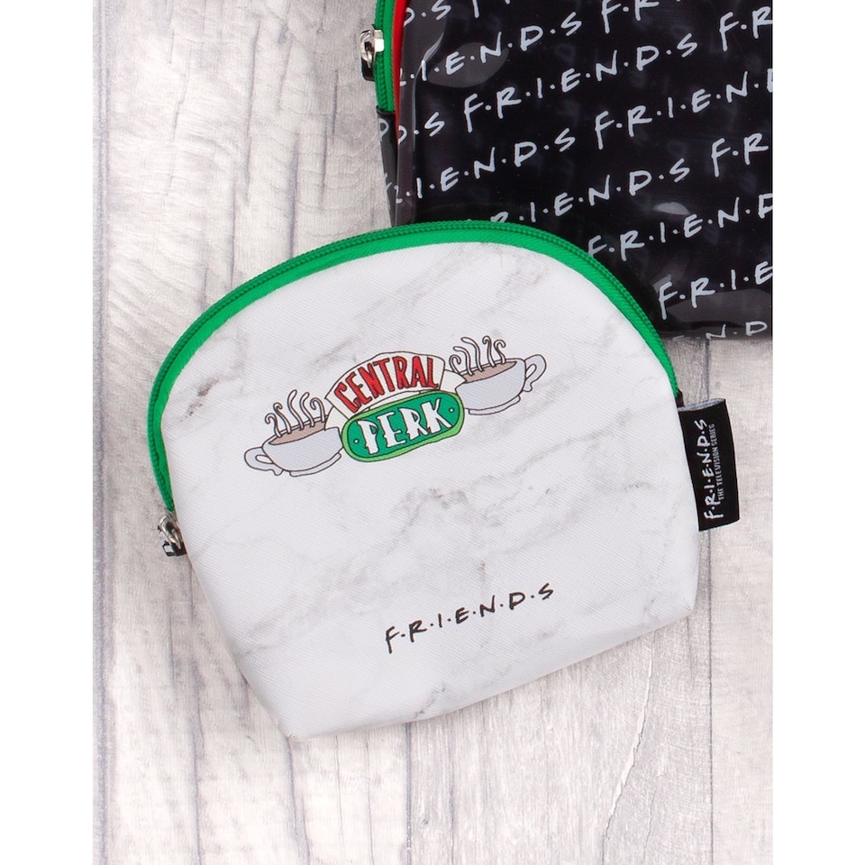 image 1 of Friends Cosmetic Case Set (Pack of 3) | Black | Black/White/Green | One Size | 1