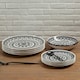 image 1 of Interiors by Premier 12 Piece Black and White Dinner Set, Bold Abstract Design White and Black Dinner Set, 12 Pc Dinnerware Set