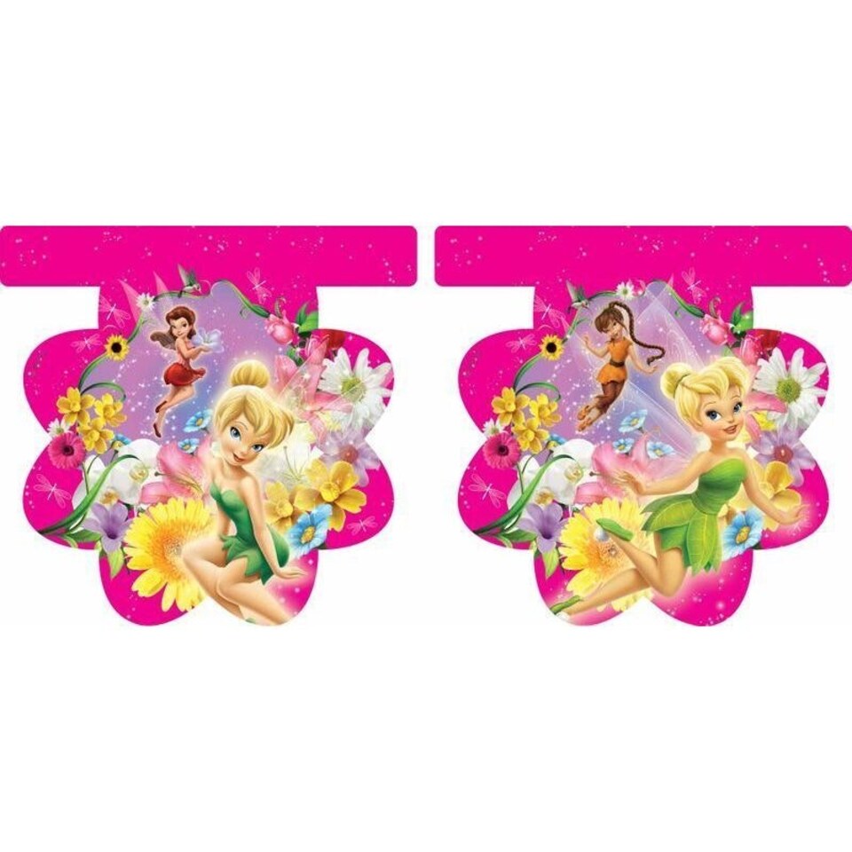 Tinkerbell Pennant Bunting - Pink/Multicoloured - One Size