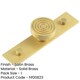 image 2 of Elegant Satin Brass Cupboard Knob with 40mm Plain Backplate - Kitchen Cabinet Knob