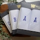 image 2 of Warwick & Vance Mens 3 Pack Plain White Handkerchiefs With 1 Letter Name Initials, Letter J | White | J