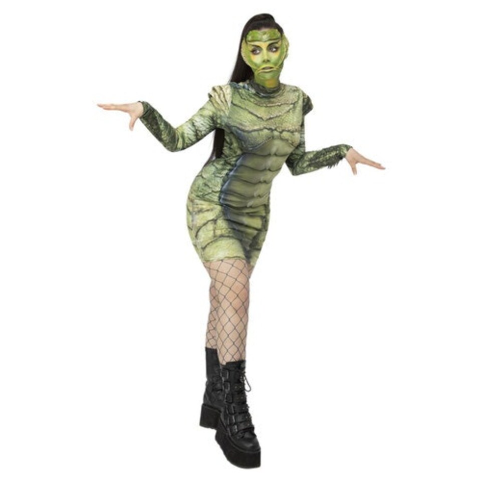 image 1 of Creature From The Black Lagoon Universal Monsters Fancy Dress Costume Ladies Large - UK 16-18