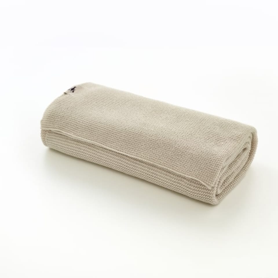 image 1 of Saunton Stitch Supersoft Yarn Dyed Knitted Throw