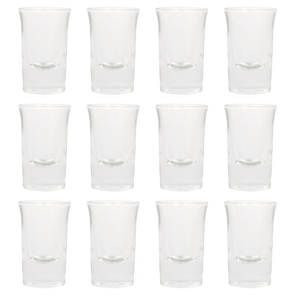 image 1 of Rink Drink Tall Shot Glasses - 25ml - Clear - Pack of 12 | Clear | Clear