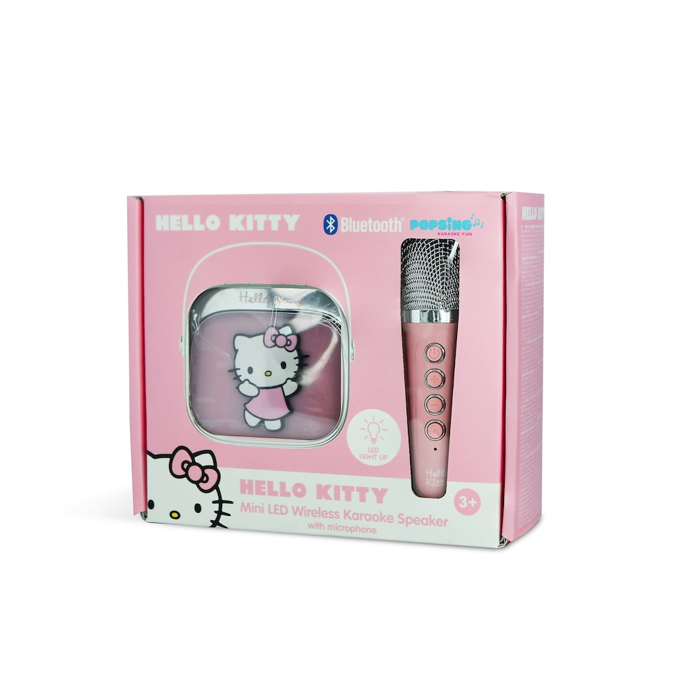 image 1 of Hello Kitty PopSing LED Light-Up Wireless Karaoke Speaker & Microphone