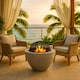 image 9 of Centurion Supports Fireology DIABLO Light Grey Contemporary Garden and Patio Heater Fire Pit and Barbecue with Concrete Stone-Effect Finish - Fully Assembled