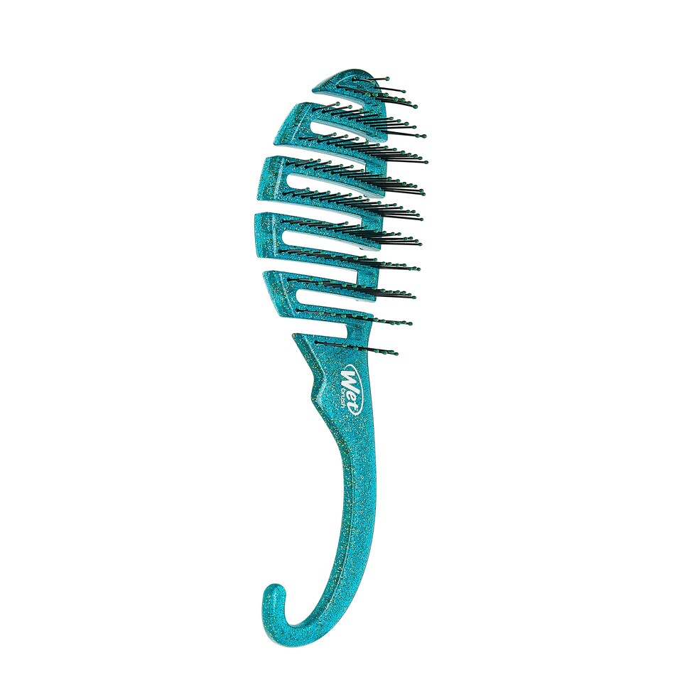 image 1 of WetBrush Shower Detangler, Intelliflex Bristles, Teal Glitter