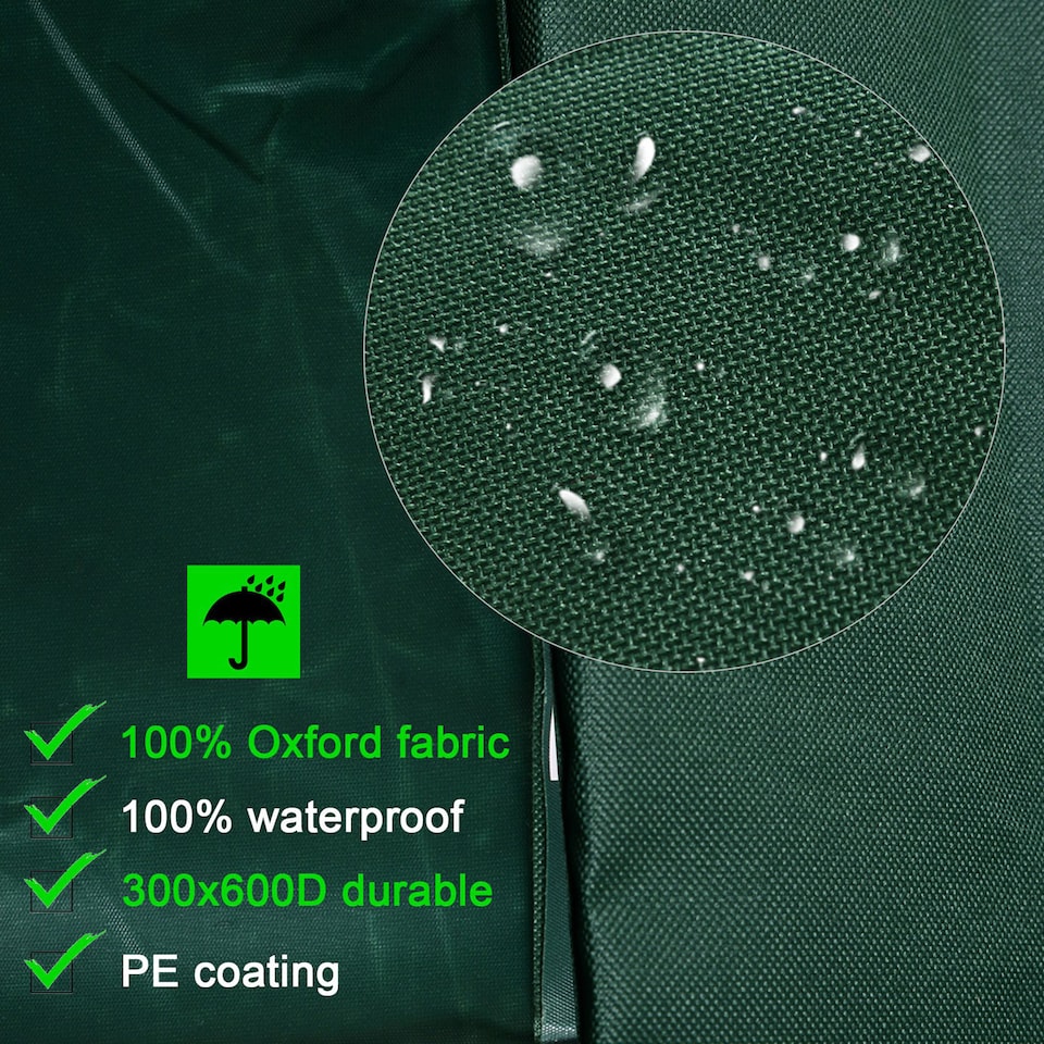 image 1 of Outsunny UV Rain Protective Cover For Garden Patio Wicker Rattan | Green | Green
