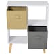 image 8 of HOMCOM Freestanding 4 Cube Storage Cabinet Unit Bookcase w/ 2 Drawer