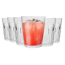 Duralex Provence Drinking Glasses - 200ml Tumblers for Water, Juice - Pack of 6 Clear