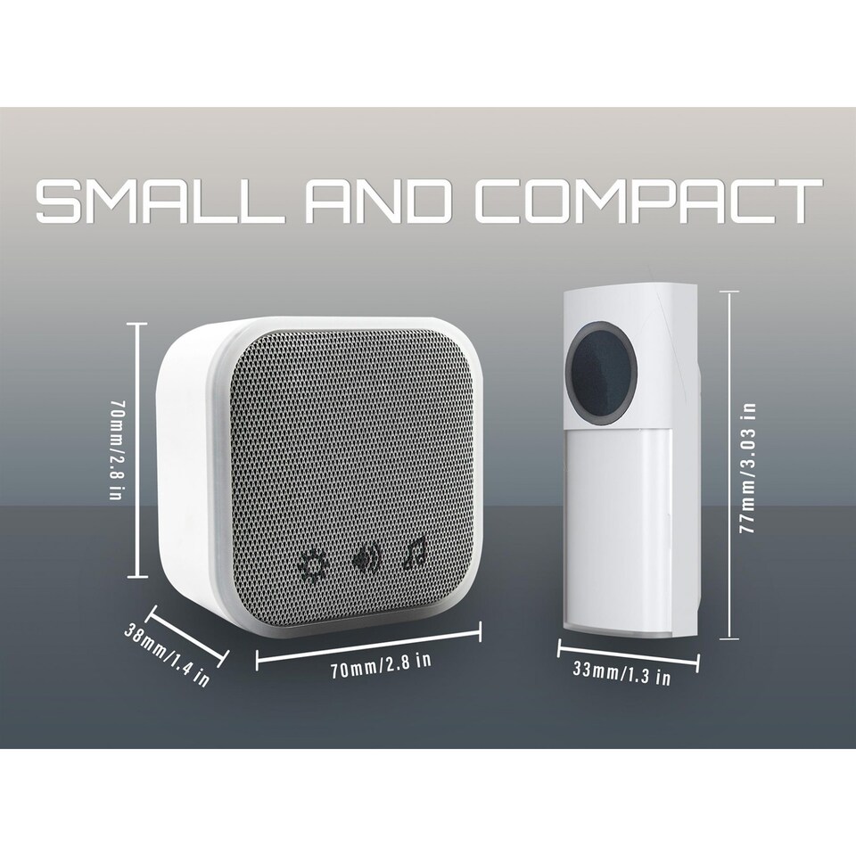 image 1 of Uni-com Portable And Plug-in Door Chime Set (UK Plug) | Multi | Multi Colour | White | 1
