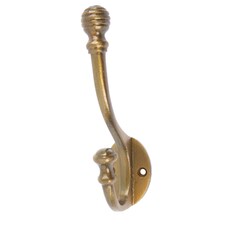 Hammer & Tongs Ball End Hat & Coat Hook - W35mm x H135mm - Brass