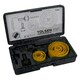 image 3 of 11pc Hole Saw Round Cutter Drill Arbor 19 - 64mm Cutters Circle Saws In Case