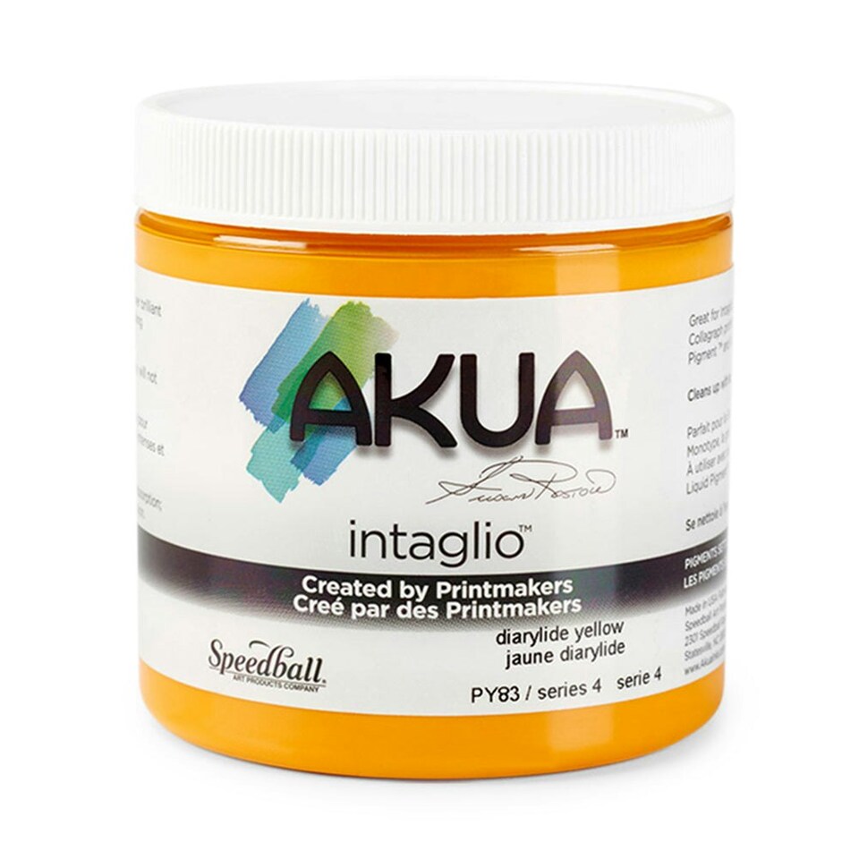 Speedball Intaglio Water Based Printing Ink, Diarylide Yellow, 8oz