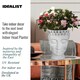 image 2 of White Oval Face Planter Head Buddha Plant Pot Indoor Pot Cover L26.5 W25 H34 cm, 8.4 ltrs Cap.