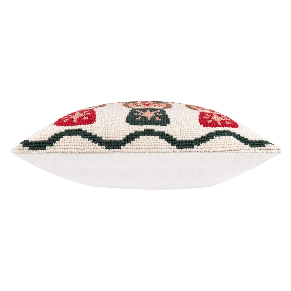 image 1 of Furn Nutcracker Trio Tufted Christmas Cushion