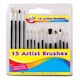 image 1 of Artbox Wooden Handle Paint Brush (Pack of 15)