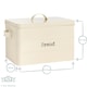 image 4 of Harbour Housewares 5 Piece Cream Vintage Metal Kitchen Canisters Set Utility Storage Utility Containers Storage Box Storage Container