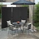 image 8 of COSTWAY 3 Rolling Privacy Screens Freestanding Panel Room Divider on Wheels Black