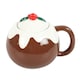 image 1 of Something Different Christmas Pudding Mug - Brown/White - One Size