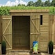 image 5 of 10 x 8 Garden Shed  Pressure Treated T&G PENT Wooden Garden Shed - 1 Window + Double Doors (10' x 8' / 10ft x 8ft) (10x8)