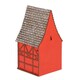 image 3 of Half-Timbered Bird House Decor Red