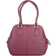 image 2 of Premium Soft Leather Large Hand Bag with Stitch Detail Pattern Red | Cranberry