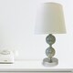 image 7 of Set of 2 Mosaic Touch Lamps with White Shades Chrome | White